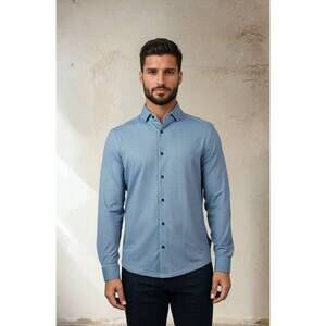 NEW STONE ROSE apex shirt in dark navy interlinked motif